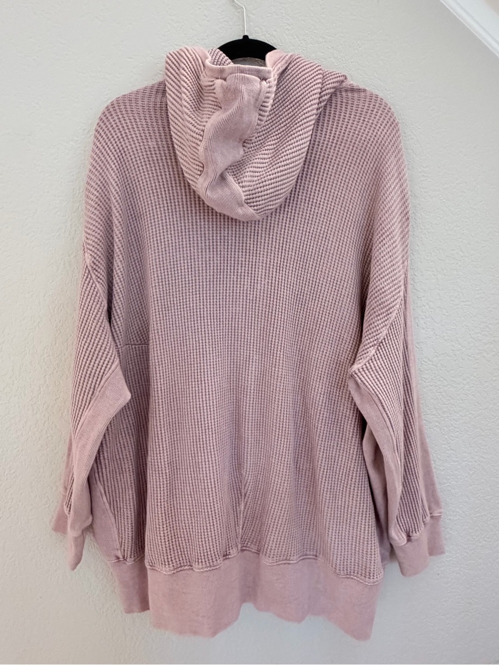 Free People FP One Waffle Knit Zip Hoodie Oversized Jacket Lilac S/P - Picture 6 of 7